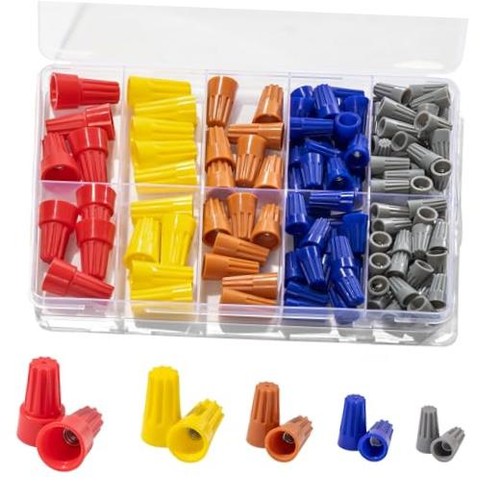 122 pcs wire connectors nuts - pcs,